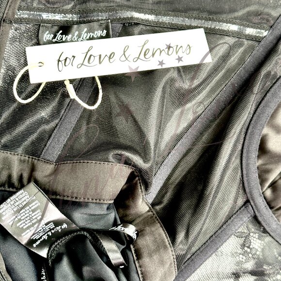 FOR LOVE & LEMONS Bustier Gown/Dress In Black NWT - Picture 12 of 13